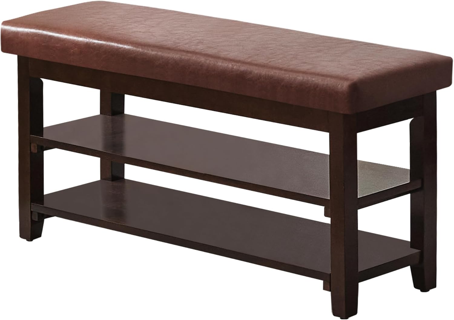 Shoe Bench with Leather Cushion