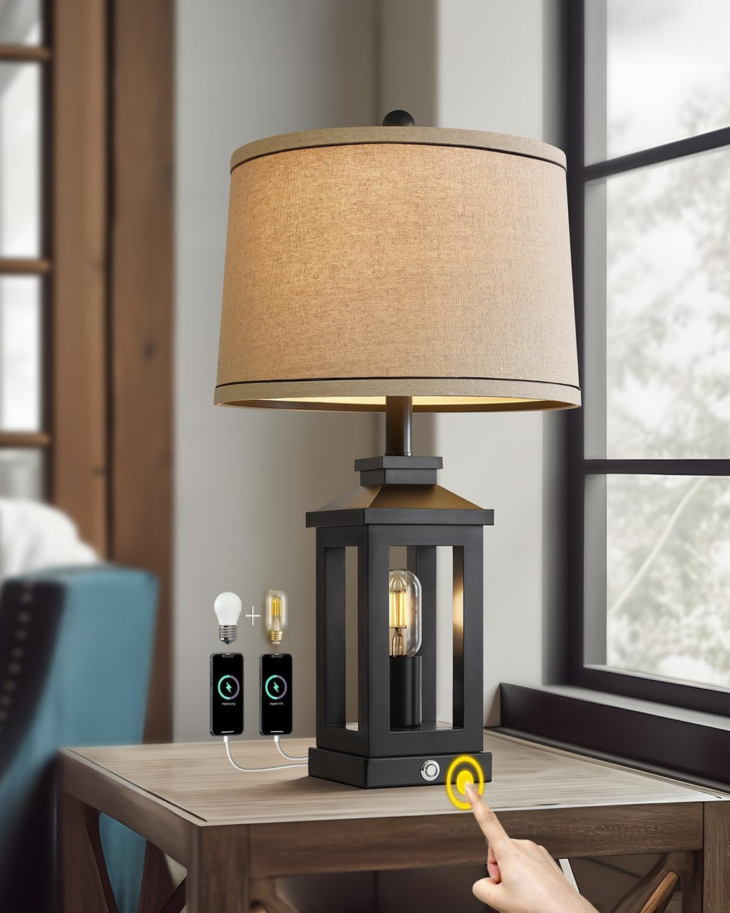 Retro Farmhouse Table Lamp