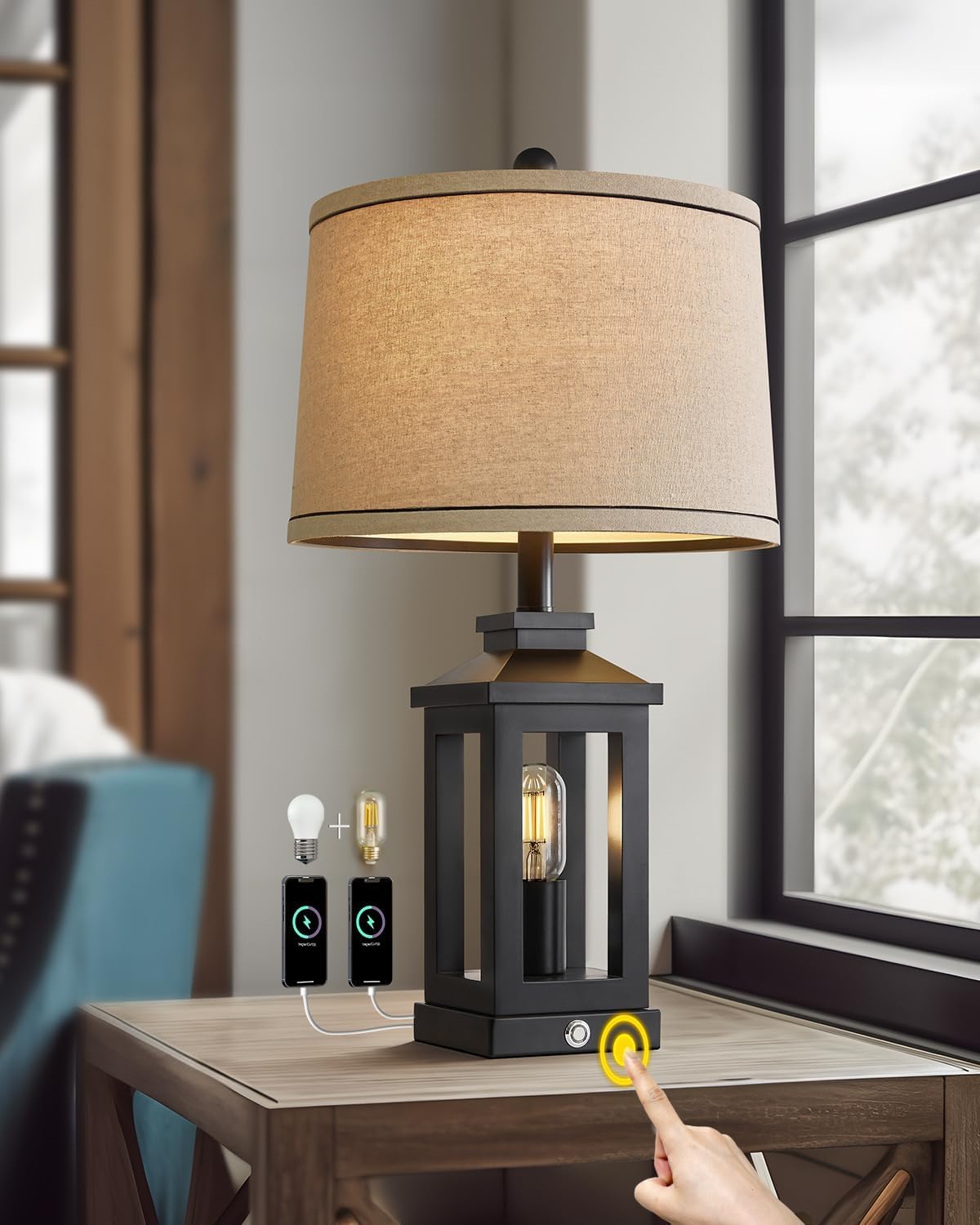 Retro Farmhouse Table Lamp