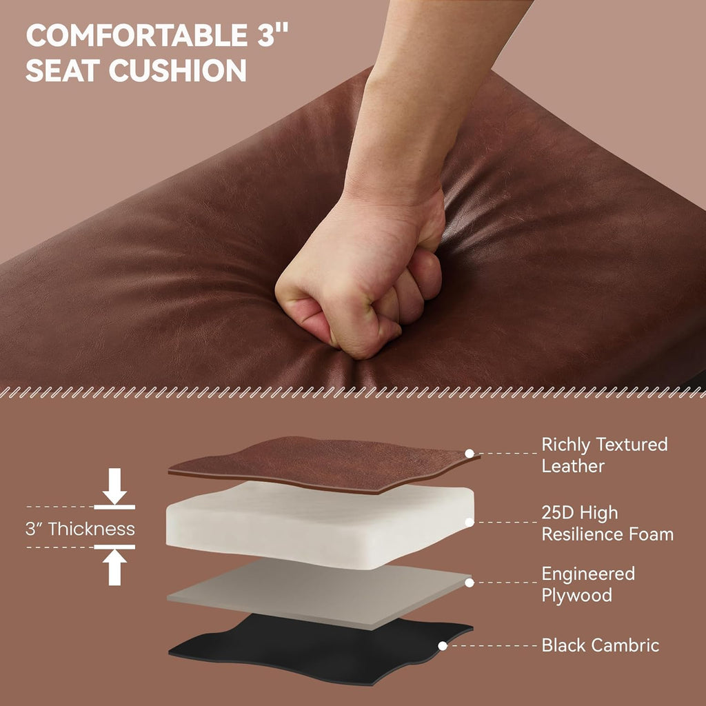 Shoe Bench with Leather Cushion