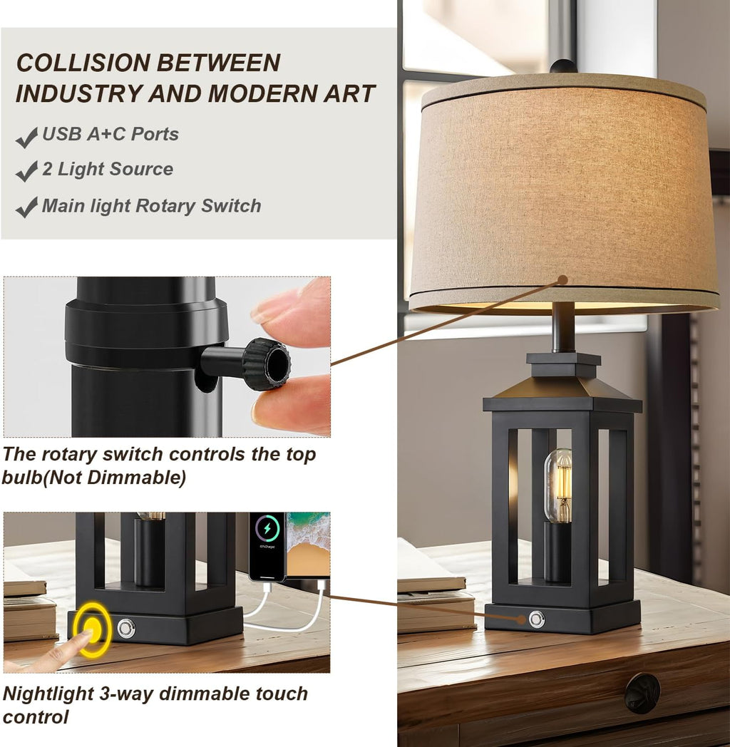 Retro Farmhouse Table Lamp