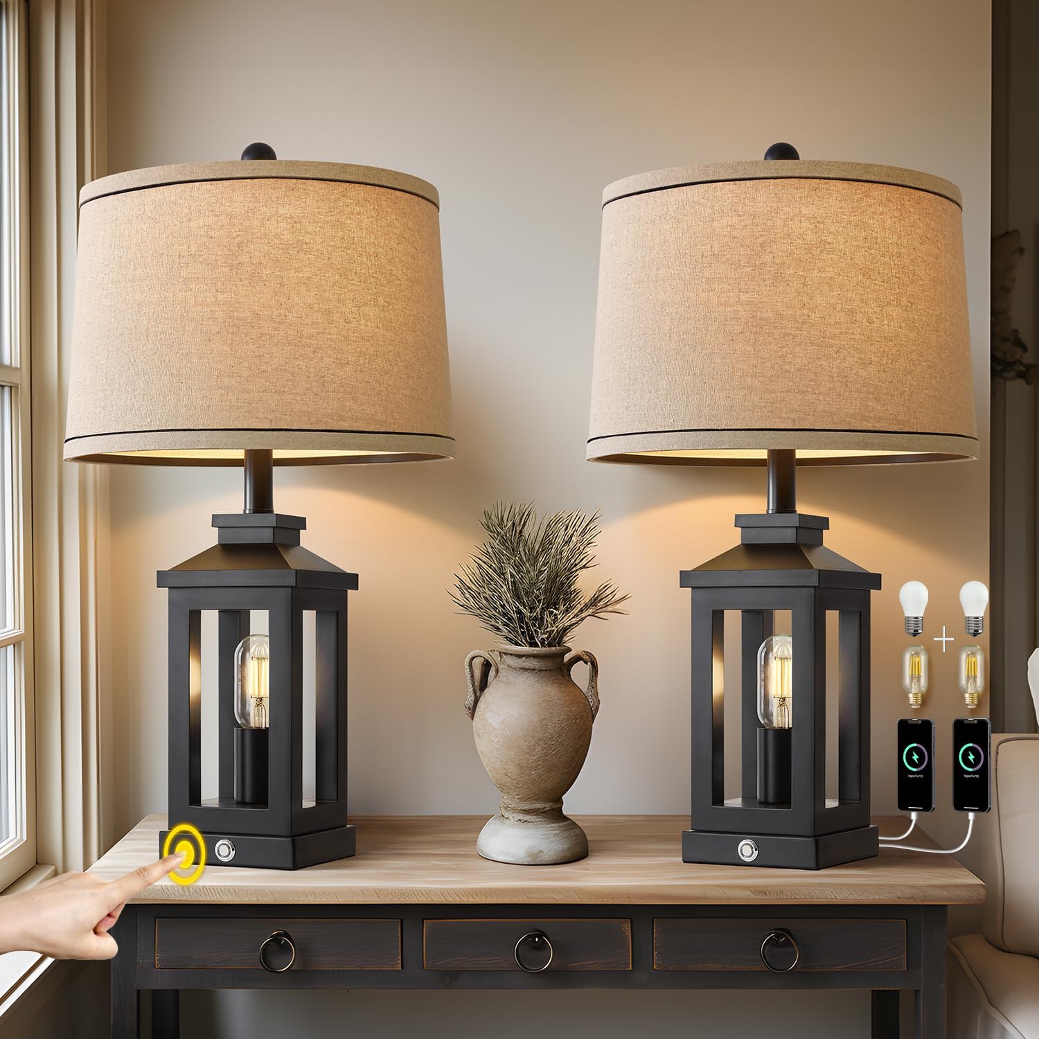 Retro Farmhouse Table Lamp
