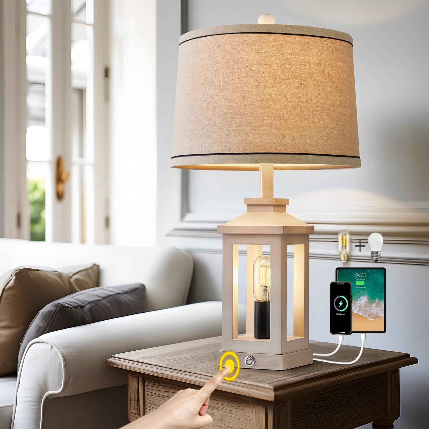 Retro Farmhouse Table Lamp