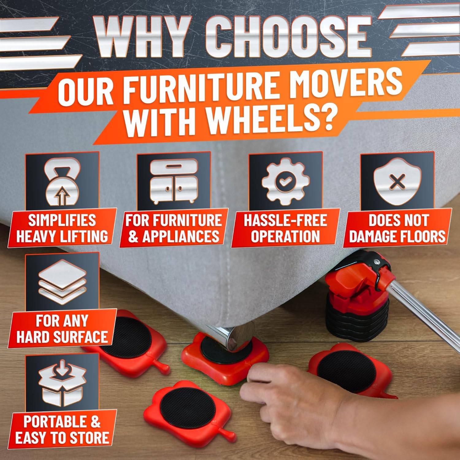 Heavy Furniture Movers with Wheels