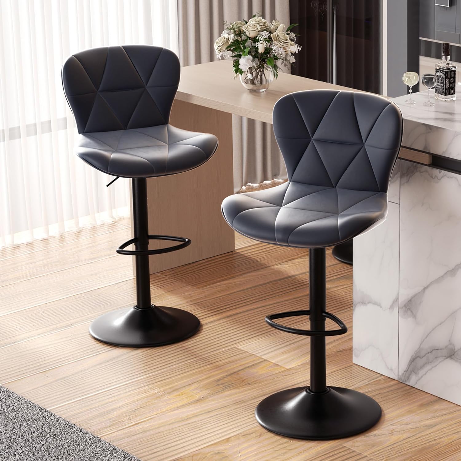 Nalupatio Modern Bar Stools Set of 2