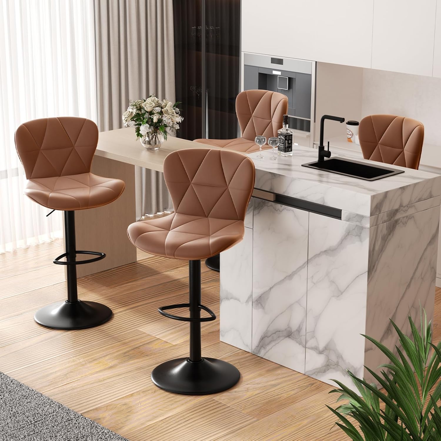 Nalupatio Modern Bar Stools Set of 2