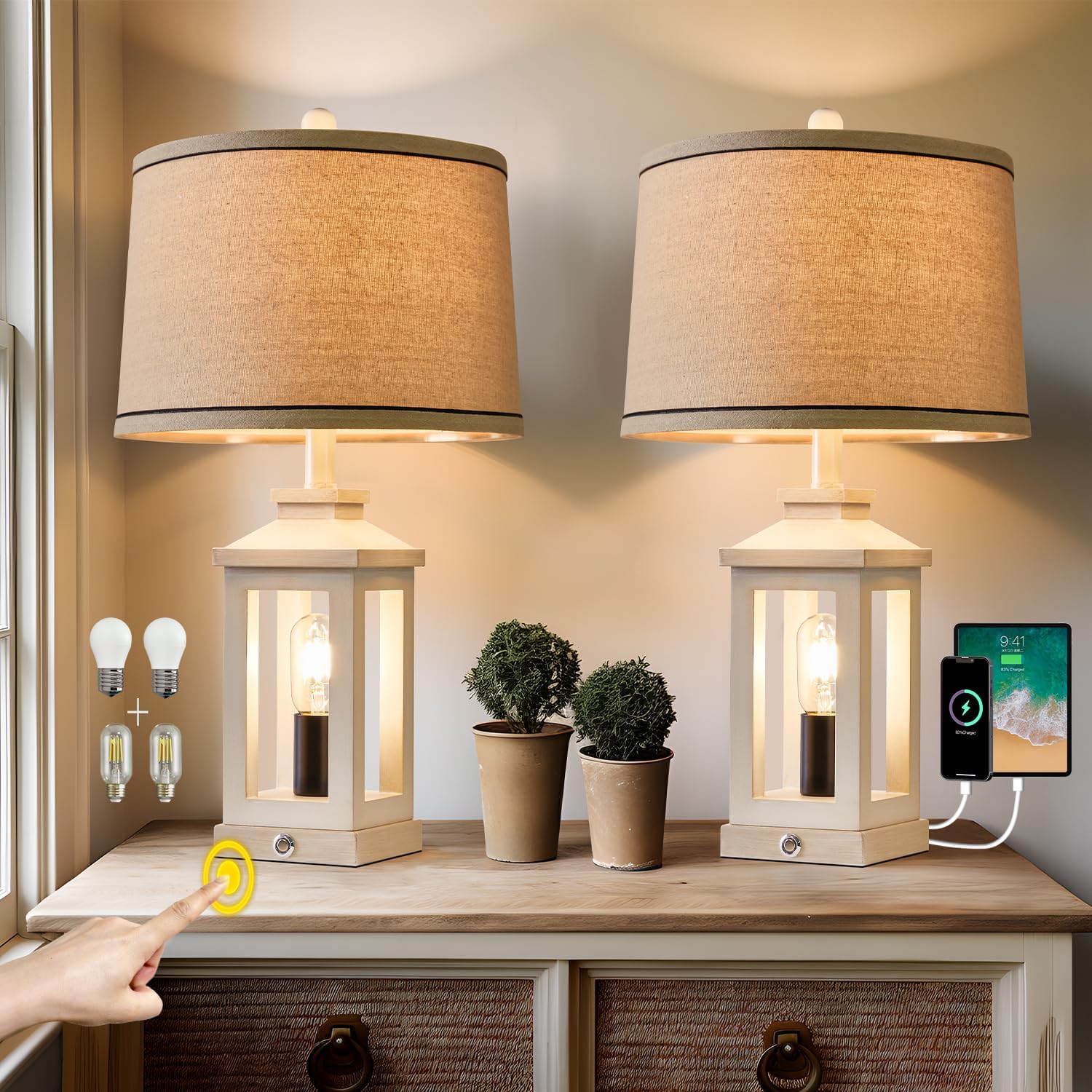 Retro Farmhouse Table Lamp