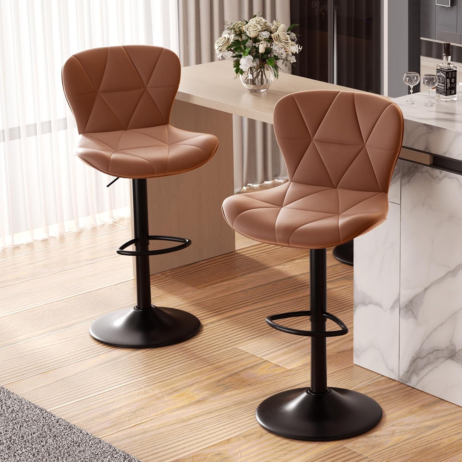 Nalupatio Modern Bar Stools Set of 2