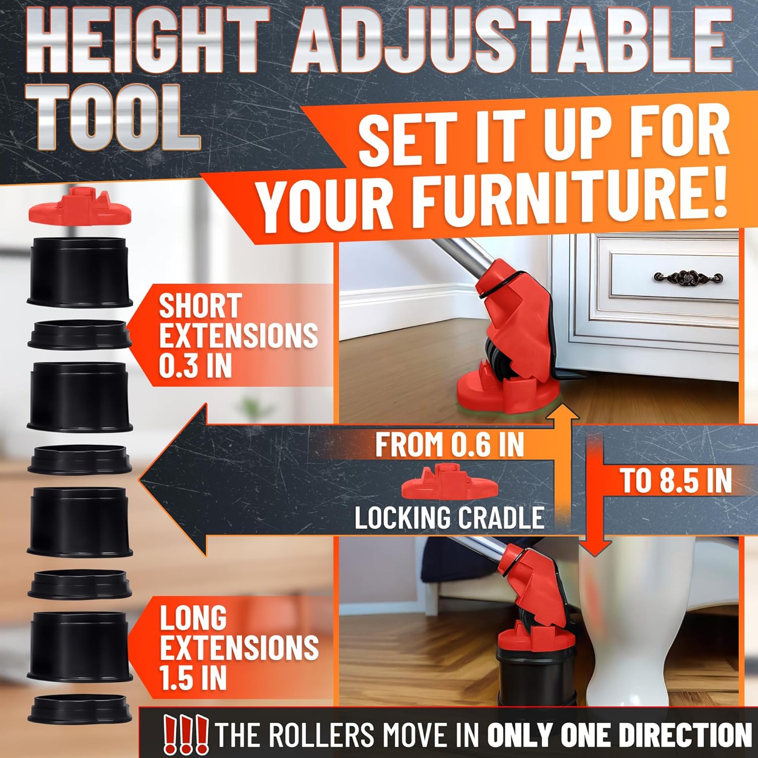 Heavy Furniture Movers with Wheels