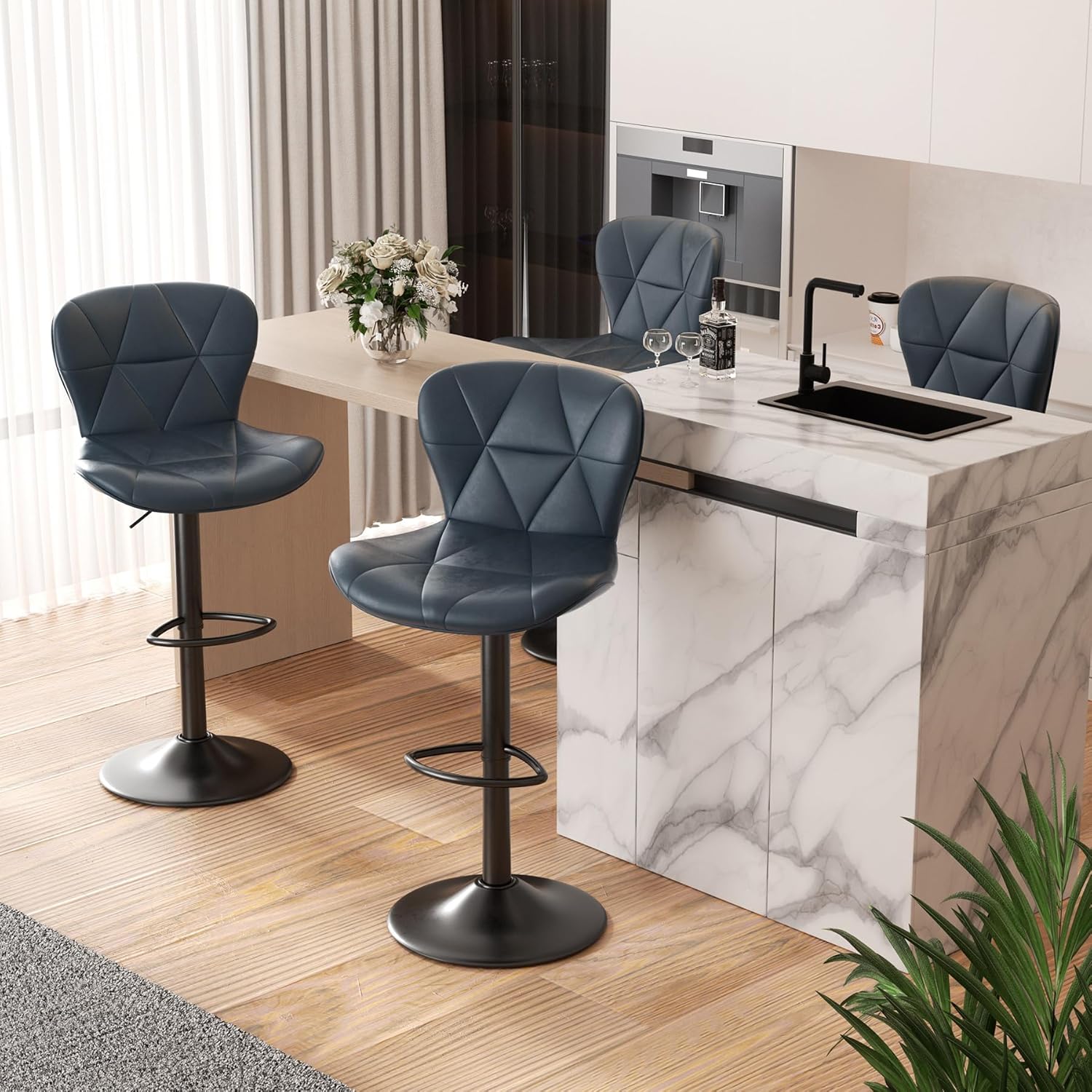 Nalupatio Modern Bar Stools Set of 2
