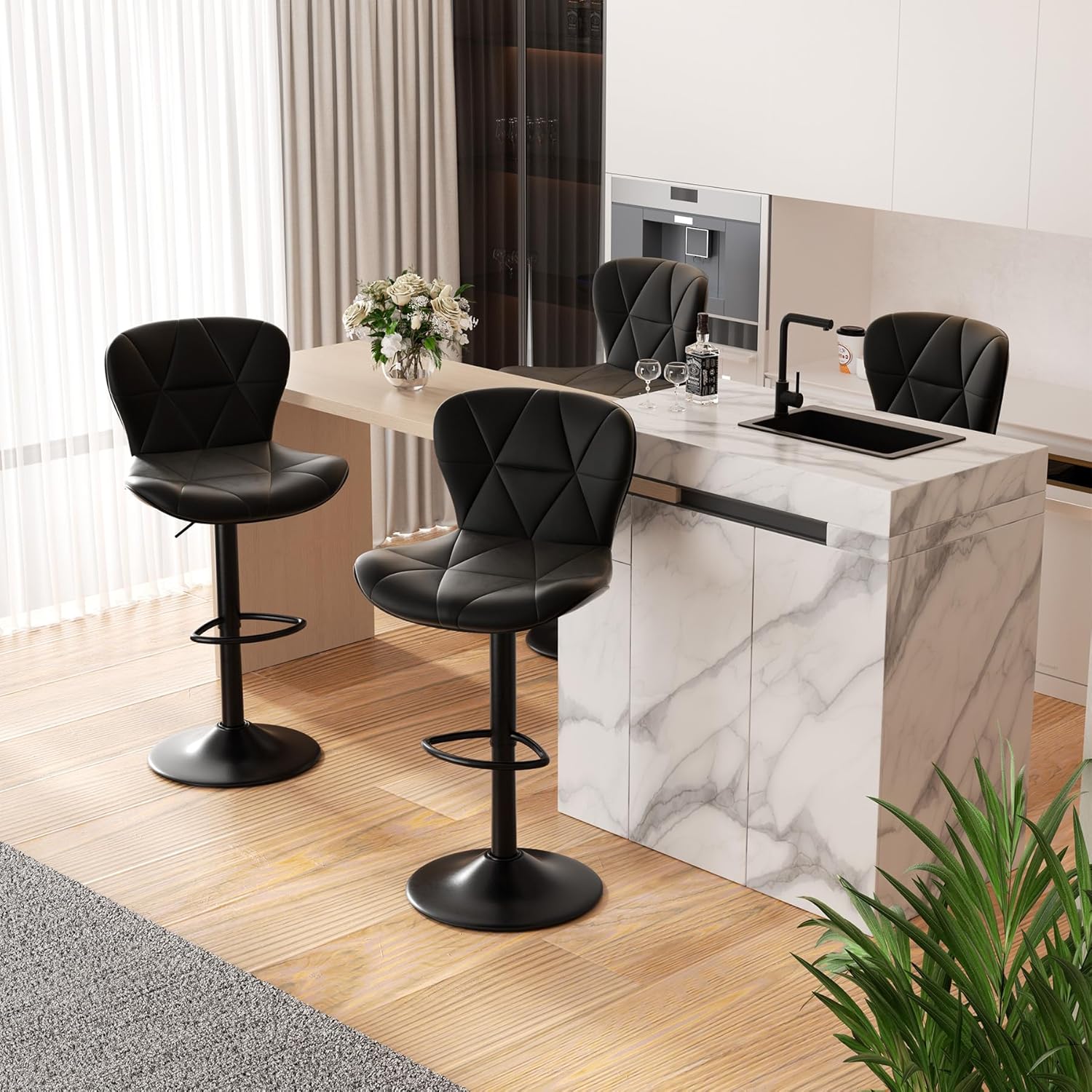 Nalupatio Modern Bar Stools Set of 2