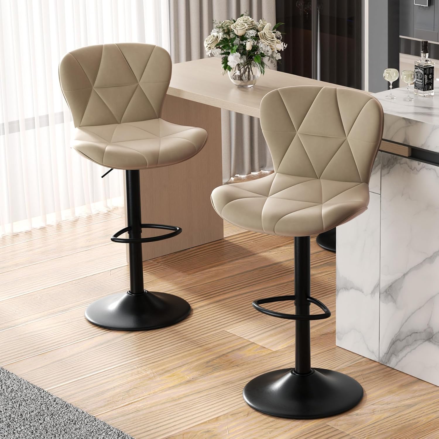 Nalupatio Modern Bar Stools Set of 2